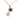 Gold Chanel CC Gold Plated Strass Faux Pearl Flower Pendant Necklace