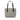 Gray Burberry Tonal Check Canvas Tote