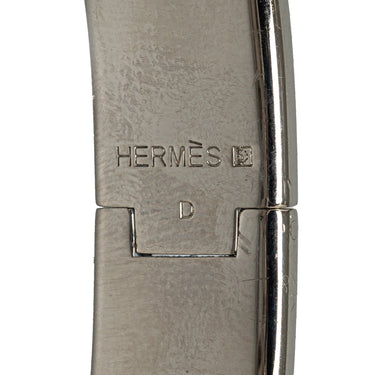 Silver Hermes Clic Clac H Bracelet - Designer Revival
