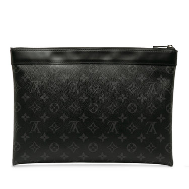 Black Louis Vuitton Monogram Eclipse Discovery Pochette GM Clutch Bag - Designer Revival