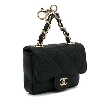 Black Chanel CC Caviar Classic Belt Bag