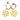 Gold Chanel Gold Plated Snowflakes Hoop Push Back Earrings - Designer Revival