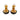 Black Chanel CC Resin and Gold Plated Clip On Earrings