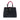 Black Prada Medium Bicolor Saffiano Cuir Double Satchel