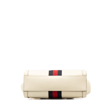White Gucci Small Ophidia Leather Satchel - Designer Revival