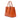 Orange Prada Medium Saffiano Cuir Double Satchel - Designer Revival