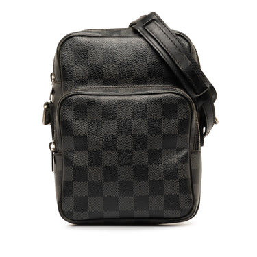 Black Louis Vuitton Damier Graphite Rem Crossbody Bag - Designer Revival