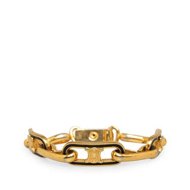 Gold Celine Triomphe Chain Bracelet - Designer Revival