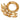 Gold Chanel CC Gold Plated Five Charm Ring Brooch