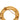 Gold Chanel CC Gold Plated Five Charm Ring Brooch