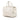 White Prada Vitello Daino Front Pocket Open Convertible Tote Satchel