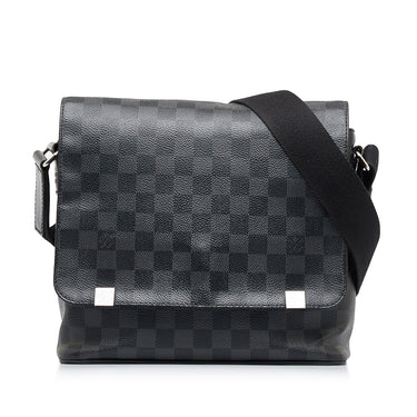 Black Louis Vuitton Damier Graphite District PM Crossbody Bag - Designer Revival