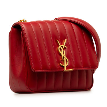 Red Saint Laurent Medium Vicky Crossbody Bag