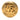 Gold Chanel CC Gold Plated Round Sunburst Brooch