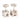 Silver Hermès Palladium Plated Enamel Cage D H Push Back Earrings