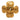 Gold Chanel CC Gold Plated Grapevine Clover Brooch