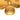 Gold Chanel CC Gold Plated Grapevine Clover Brooch