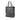 Black Prada Small Sequined Mesh Logo Open Tote