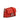 Red Fendi Midi Chain Baguette Satchel - Designer Revival