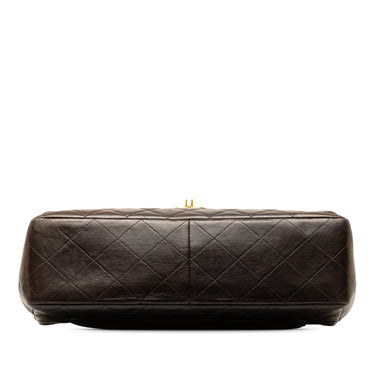 Brown Chanel Jumbo Classic Lambskin Single Flap Shoulder Bag - Designer Revival