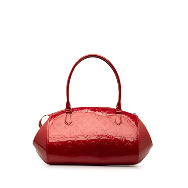 Red Louis Vuitton Monogram Vernis Sherwood GM Handbag