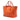 Orange Prada Vitello Daino Open Convertible Tote Satchel