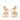 Gold Chanel CC Gold Plated Faux Pearl Drop Push Back Earrings