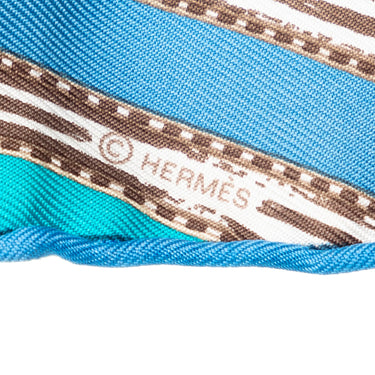 Blue Hermès Coupons Indiens Silk Scarf Scarves - Designer Revival