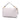 White Fendi Large Zucca Embossed Leather Baguette Satchel - Designer Revival