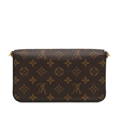 Brown Louis Vuitton Monogram Pochette Felicie Crossbody Bag