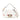 White Fendi Mink And Suede Faces Baguette Satchel