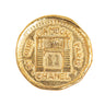 Gold Chanel 31 Rue Cambon Hammered Medallion Brooch - Designer Revival