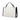 White Chanel CC Bicolor Quilted Caviar and Grosgrain Top Handle Flap Satchel