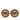 Brown Hermès Wood and Palladium Sellier Clip On Earrings