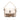 Beige & White Gucci GG Canvas Bella Flap Satchel