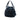 Blue Chanel CC Woven Denim and Raffia Drawstring Bucket Bag