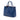 Blue Prada Medium Saffiano Cuir Double Satchel