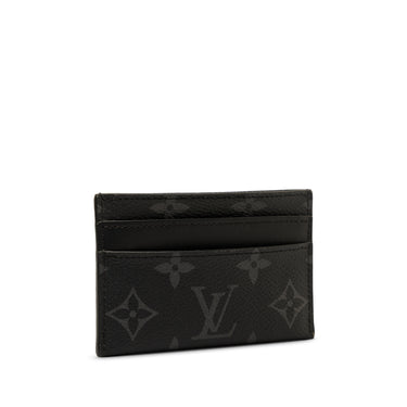 Black Louis Vuitton Monogram Eclipse Porte Cartes Double Card Holder