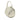 Silver LOEWE Metallic Leather Anagram Flower Handbag