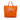 Orange Prada Saffiano Trimmed Tessuto Logo Oro Satchel