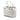 Gray Burberry Haymarket Check Canvas Tote