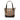Beige Burberry Haymarket Check Canvas Handbag