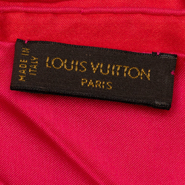 Red Louis Vuitton Monogram Silk Scarf Scarves