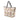 Brown Gucci Printed Canvas Bamboo Horsebit Tote