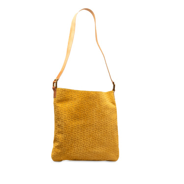 Yellow Celine C Macadam Suede Shoulder Bag - Designer Revival