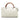 White Gucci Medium Calfskin Bamboo Shopper Satchel