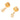 Gold Chanel CC Gold Plated Round Drop Push Back Earrings