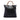 Black Gucci Tall Pebbled Calfskin Bamboo Shopper Tote Satchel