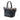 Black Burberry Small House Check Trimmed Leather Salisbury Tote