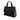 Black Burberry House Check Canvas Trimmed Nylon Tote